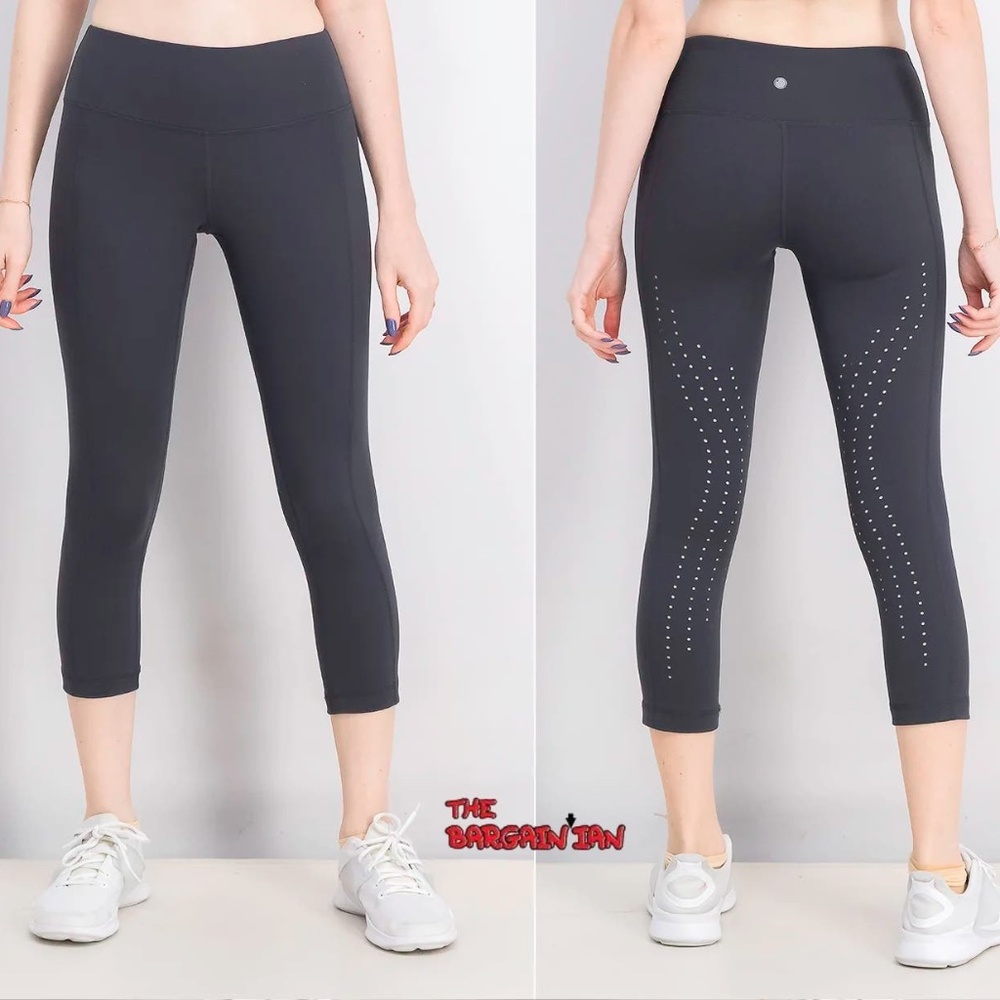 Yogalicious Women Regular fit Training Leggings Capri Black Size XS S M L NWT